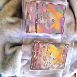 Japanese jirachi v, and English jirachi gx.